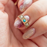 RESERVED FOR J | Turquoise and Seed Pearl (10kt) Baby Ring