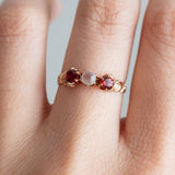 Garnet and Moonstone Orb (9kt) Ring