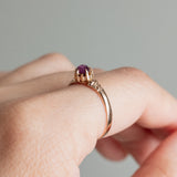 RESERVED FOR A | Rose cut Garnet solitaire (9kt) ring