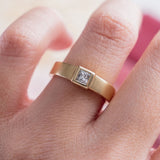 Princess Cut Diamond Solitaire (18kt) Ring