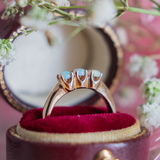 Three-stone Opal (10kt) Ring - Fated Threads