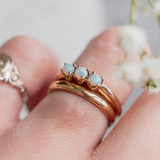 Three-stone Opal (10kt) Ring - Fated Threads