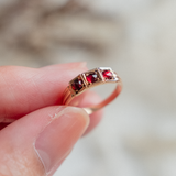 3-Stone Panel Pinky Ring