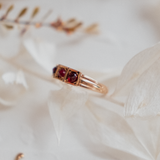 3-Stone Panel Pinky Ring