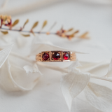 3-Stone Panel Pinky Ring