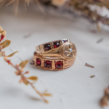 3-Stone Panel Pinky Ring