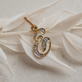 Cursive 'E' (9kt) Charm