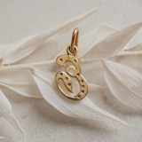 Cursive 'E' (9kt) Charm
