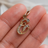 Cursive 'E' (9kt) Charm