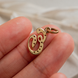 Cursive 'E' (9kt) Charm