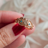 Turquoise and Seed Pearl Star-set (10kt) Ring