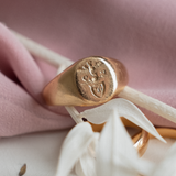 RESERVED FOR K | Engraved Chunky (14kt) Signet Ring