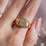 RESERVED FOR K | Engraved Chunky (14kt) Signet Ring