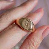RESERVED FOR K | Engraved Chunky (14kt) Signet Ring