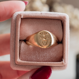RESERVED FOR K | Engraved Chunky (14kt) Signet Ring