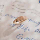 Dot Dash 'S' Signet (14kt) Pinky Ring