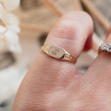 Dot Dash 'S' Signet (14kt) Pinky Ring