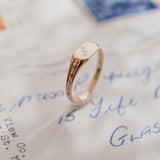 Dot Dash 'S' Signet (14kt) Pinky Ring