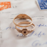 Dot Dash 'S' Signet (14kt) Pinky Ring