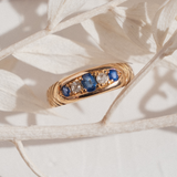 5-stone Sapphire and Diamond (18kt) Ring