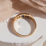 5-stone Sapphire and Diamond (18kt) Ring