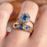 5-stone Sapphire and Diamond (18kt) Ring