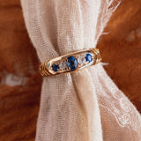 5-stone Sapphire and Diamond (18kt) Ring