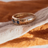 5-stone Sapphire and Diamond (18kt) Ring