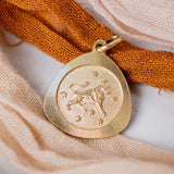 RESERVED for E | Engine Turn Taurus Zodiac (18kt) Charm