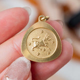 RESERVED for E | Engine Turn Taurus Zodiac (18kt) Charm