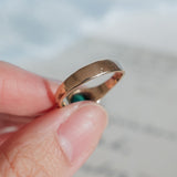 Green Stone Bezel set Solitaire (9kt) Ring