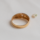 Star-set with brushed texture (18kt) Ring - Fated Threads