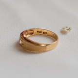 Star-set with brushed texture (18kt) Ring - Fated Threads