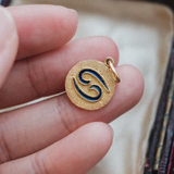 Blue Enamel Cancer (18kt) Charm - Fated Threads