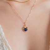 Blue Enamel Cancer (18kt) Charm
