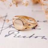 RESERVED FOR A | Signet (14kt) Ring with Decorative Shoulders