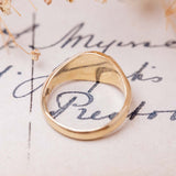 RESERVED FOR A | Signet (14kt) Ring with Decorative Shoulders