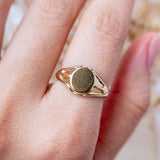 RESERVED FOR A | Signet (14kt) Ring with Decorative Shoulders