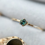 RESERVED FOR F | Parti Sapphire (14kt) Solitaire Ring