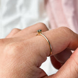 RESERVED FOR F | Parti Sapphire (14kt) Solitaire Ring