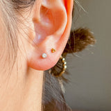 RESERVED for A | 2.8mm Diamond (14kt) Earrings