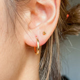 RESERVED for L | Square Edge (14kt) Hoops