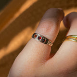 RESERVED for I | Star set Garnet (9kt) Ring