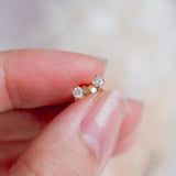 2.4mm Diamond (14kt) Earrings
