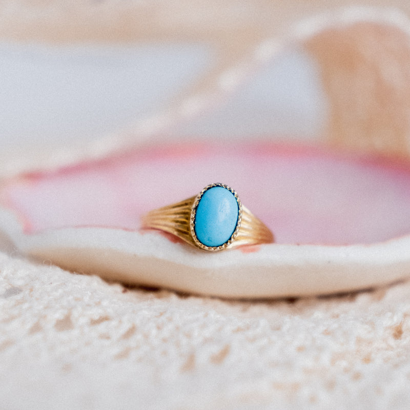 Oval Turquoise (10kt) Pinky Ring