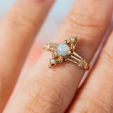 RESERVED FOR A | Opal and seed pearl (10kt) Pinky Ring