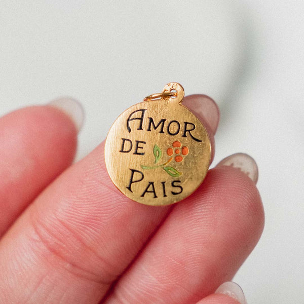 Enamel Portuguese 'Amor De Pais' (19kt) Charm