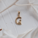 Initial 'G' with gem (9kt) Charm
