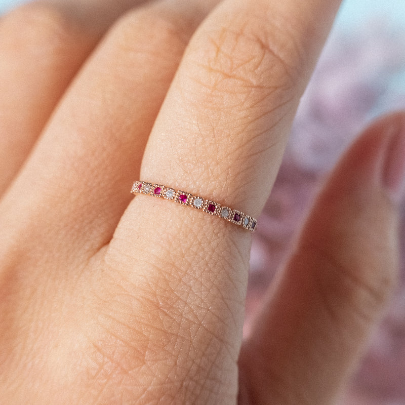 Diamond and Pink Topaz (10kt) Ring