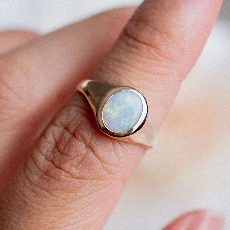 Australian Opal Signet (9kt) Ring